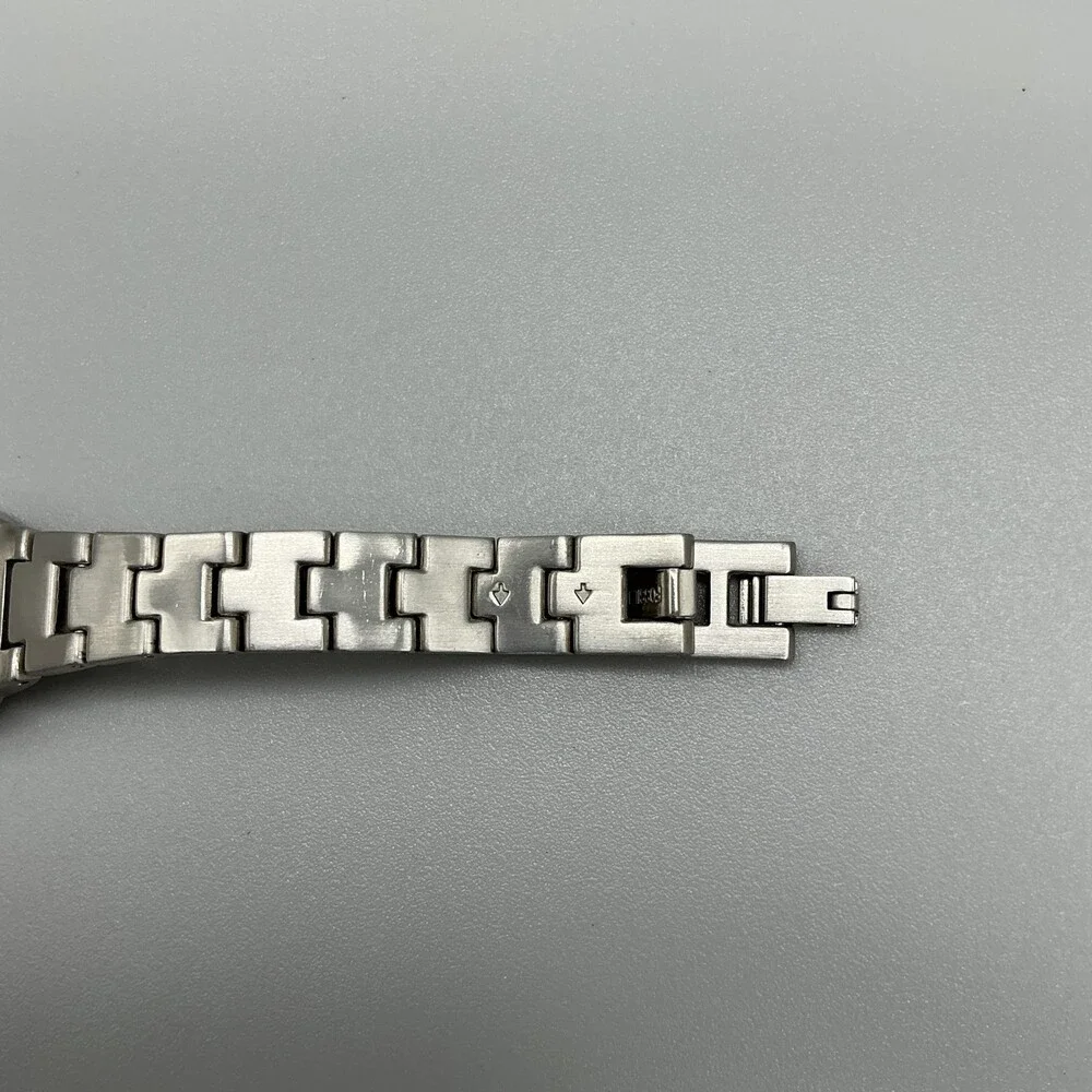 Fossil ES-9795 Womens Watch 23mm Orange Dial Stainless New Battery 6.25